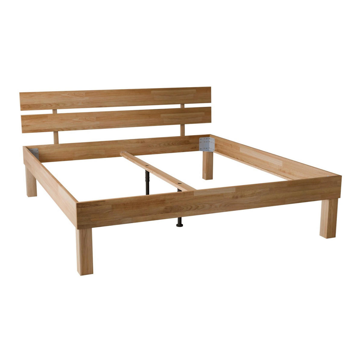 KOMFORTBETT 180/200 cm aus massiver Wildeiche - Braun, Holz (180/200cm) - MeinMassivholz