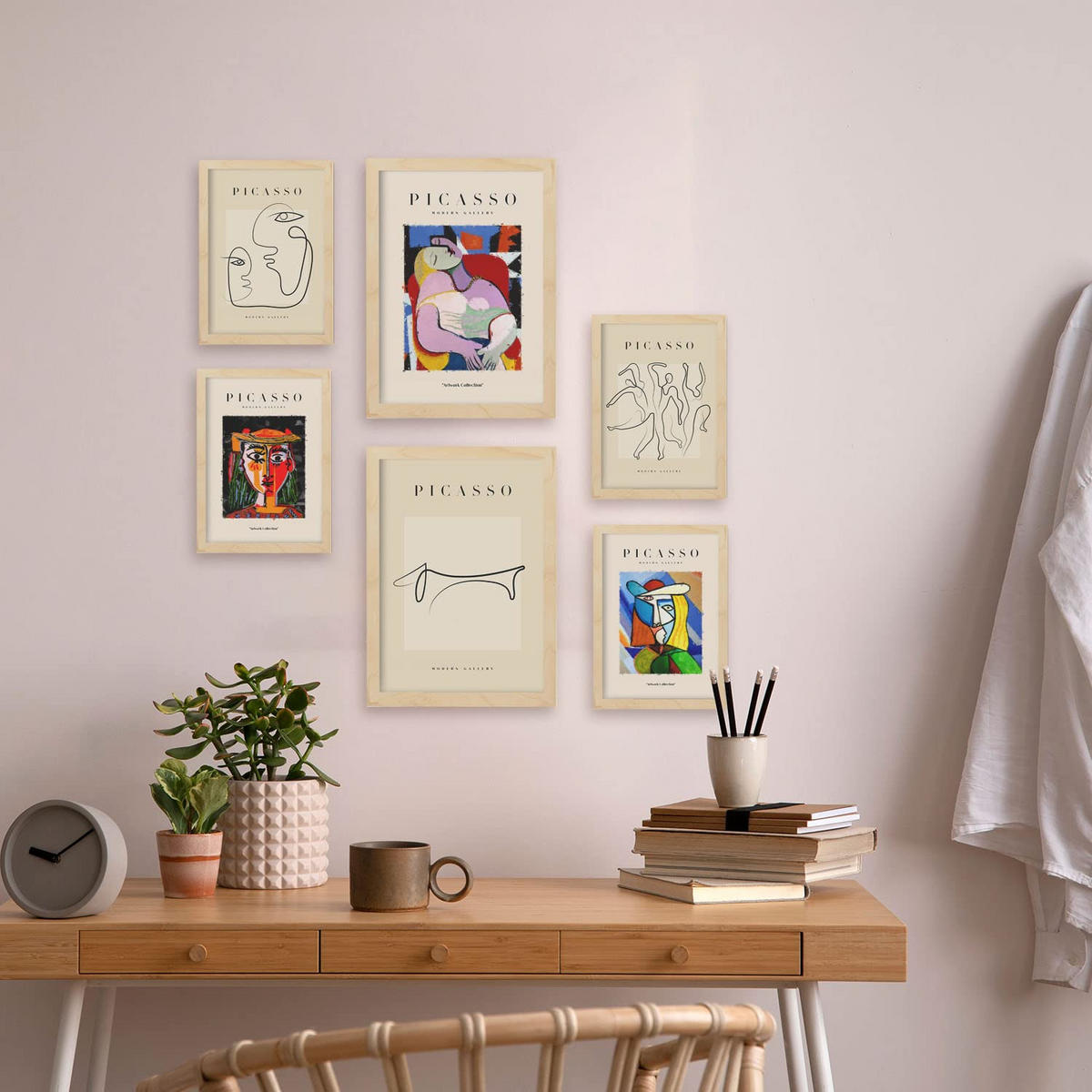 POSTER Set Mit 6 In Schwarzer Tinte Frauen A3 & A4 Rahmenlos - Klar, Papier (29/3cm) - Nacnic