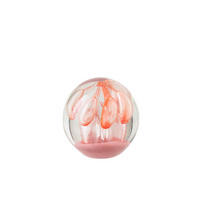 BRIEFBESCHWERER BALL - Orange, Glas (8/8/8cm) - J-Line