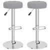 BARHOCKER Kentr höhenverstellbar 2er-Set Grau Stoff - Grau, Textil (38.5/83/38.5cm) - DELUKE