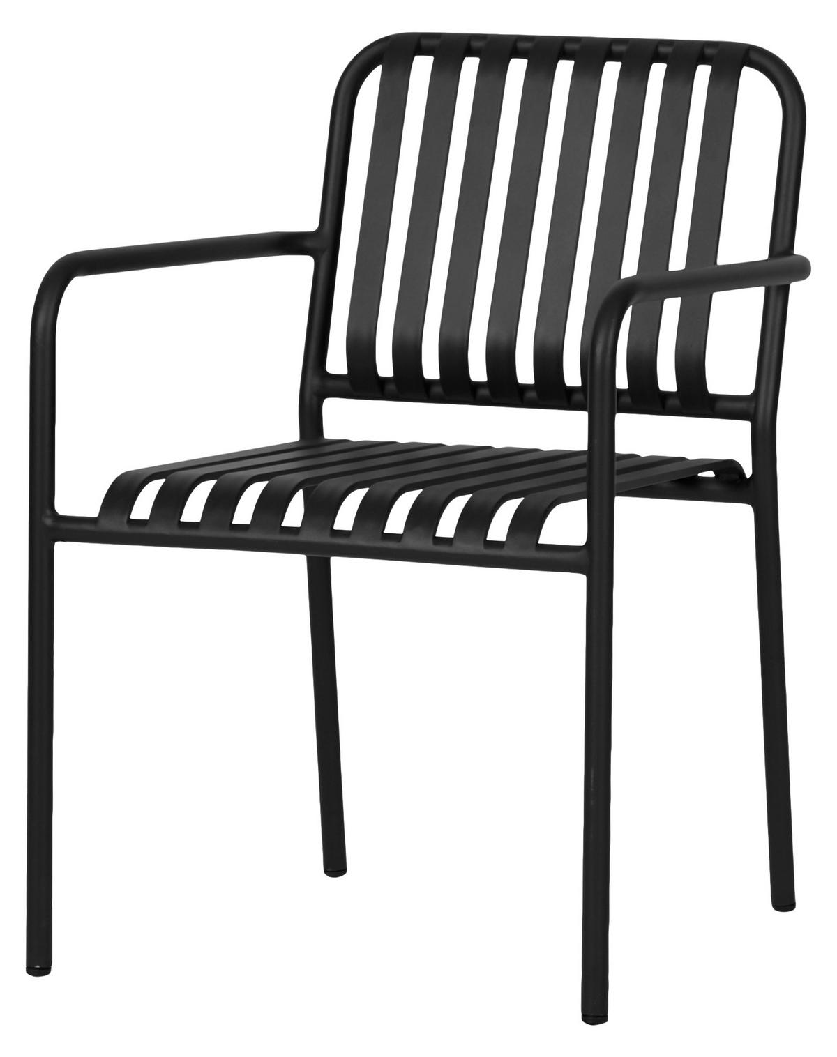 GARTENSTUHL 2er Set Schwarz - Schwarz, Holzwerkstoff (57/83/63cm) - ebuy24