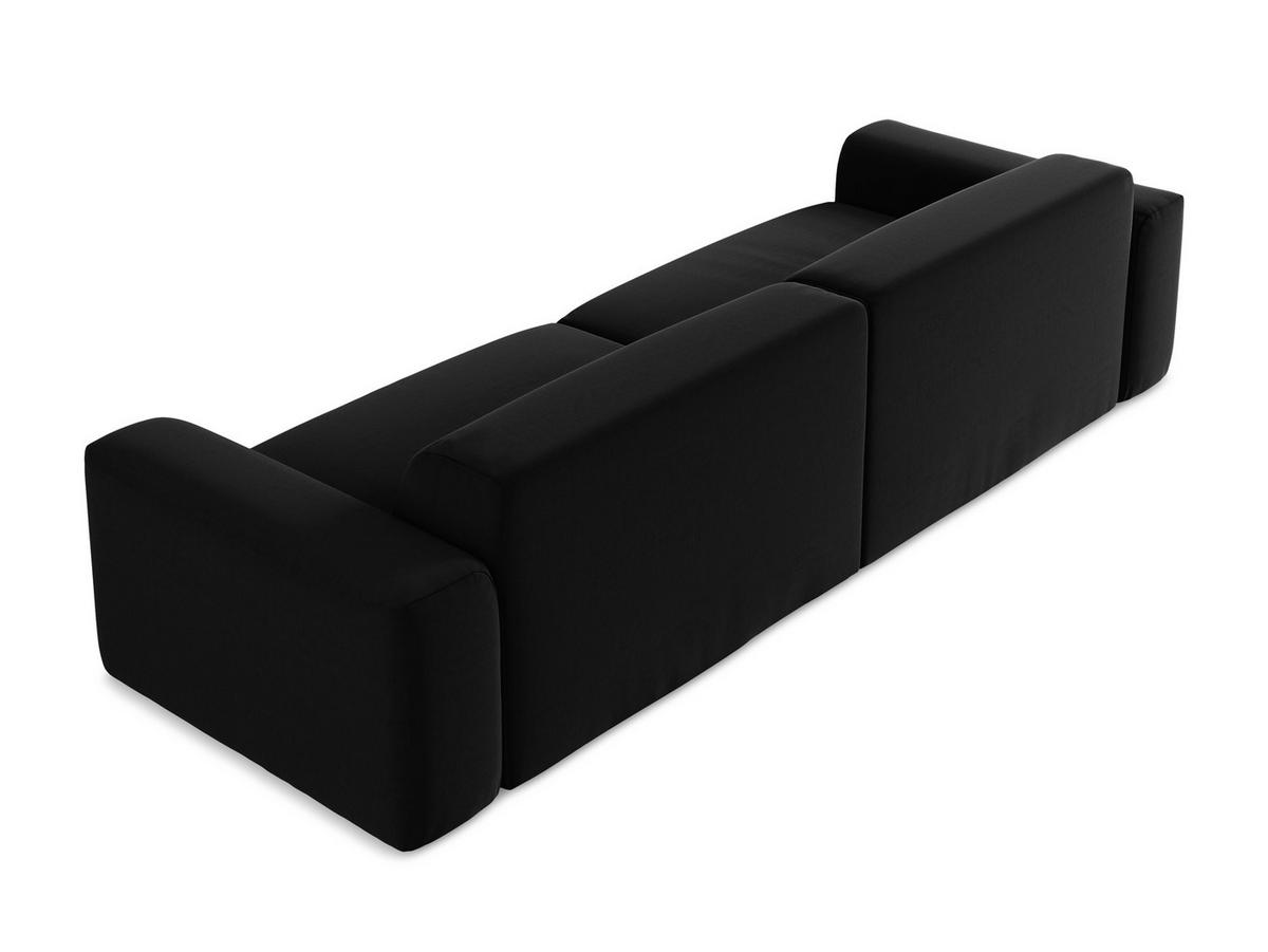 POUF Samt Stoff Beige - Creme/Schwarz, Holzwerkstoff/Kunststoff (75/41/90cm) - Makamii