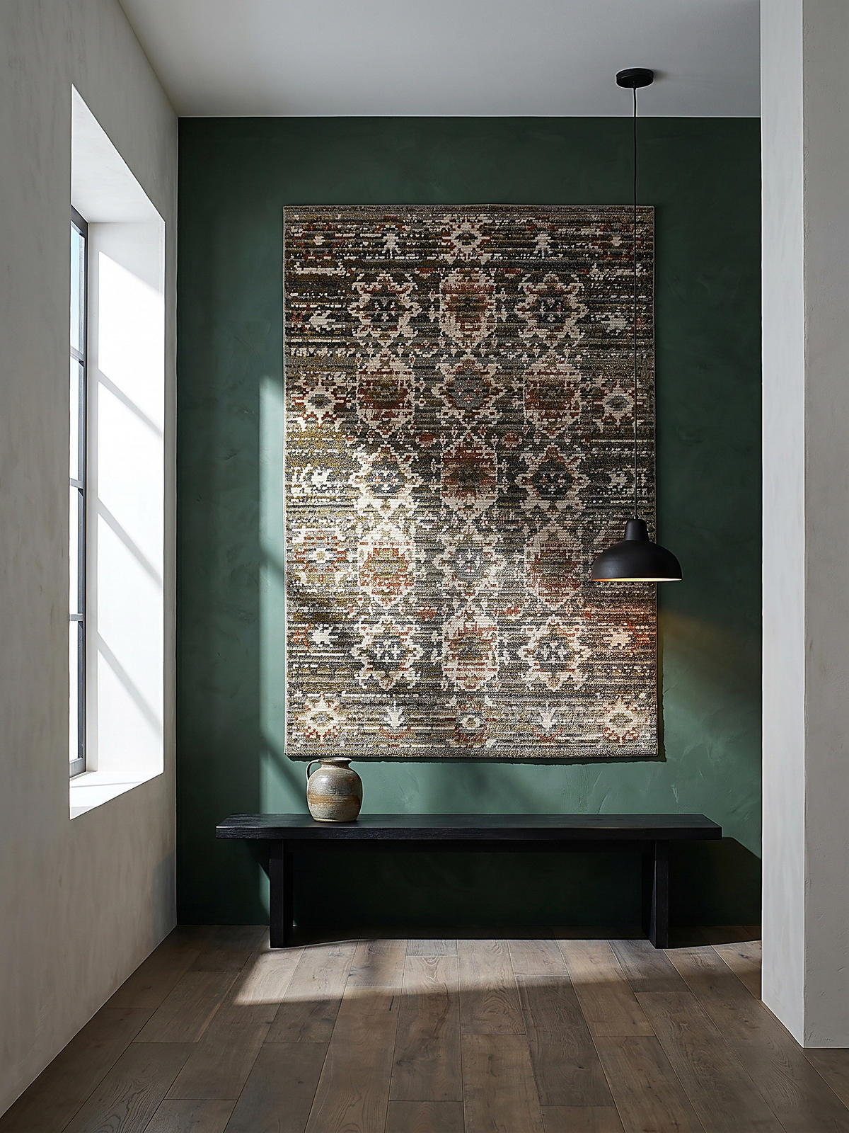 KURZFLORTEPPICH PERRAN, im Vintage-Stil, Grün, 200 x 300 cm - Grün, Textil (200/300cm) - KADIMA DESIGN