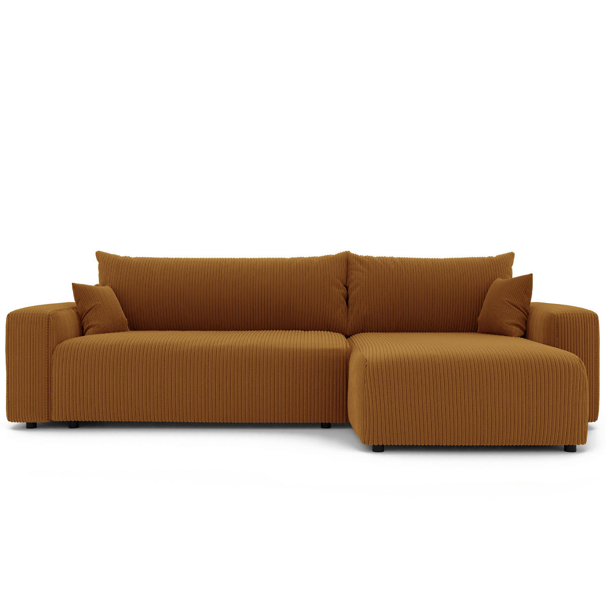 ECKSOFA mit Schlaffunktion und Bettkasten, Gelb - Gelb, Holzwerkstoff/Textil (145/278cm) - Idohome