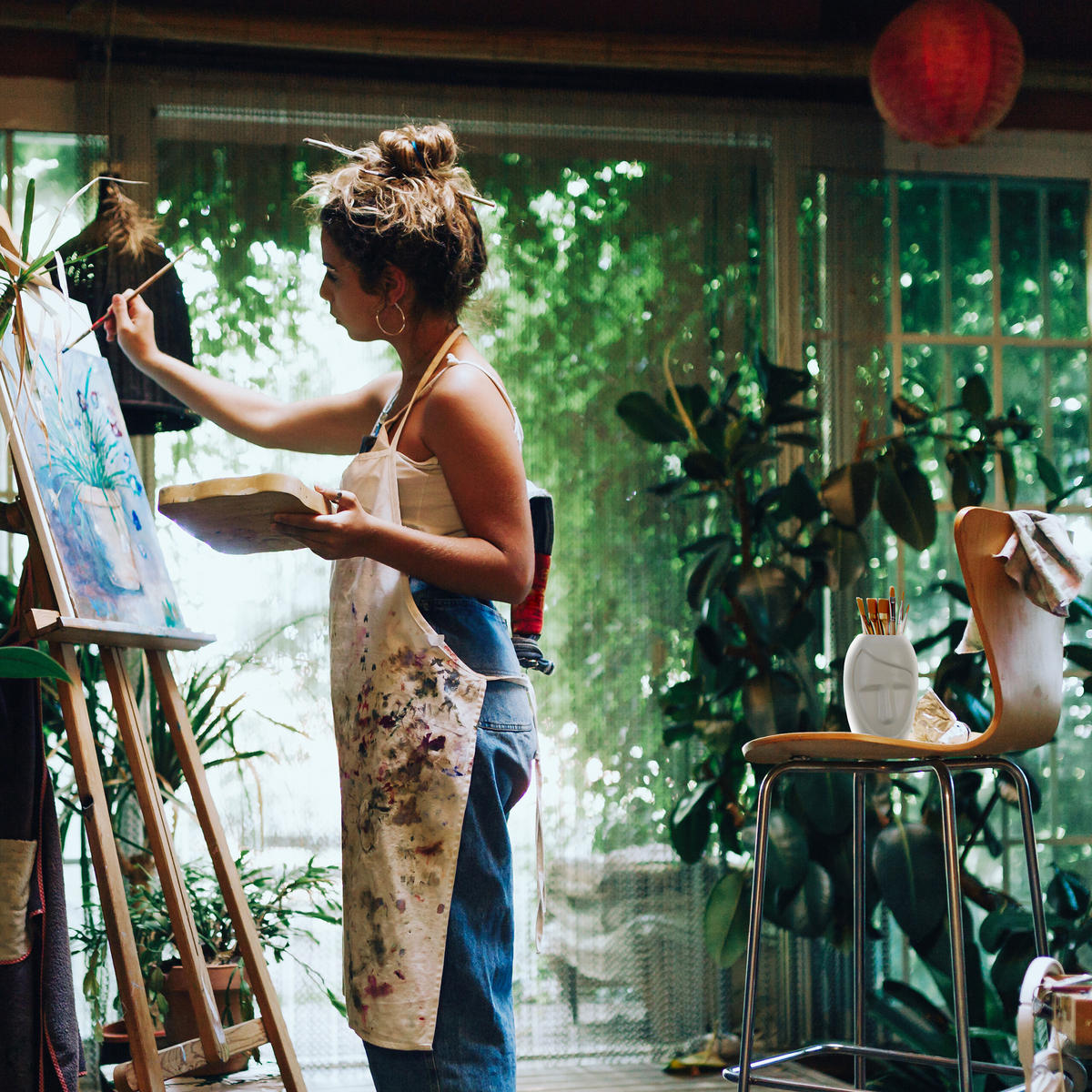 BLUMENVASE - Weiß, Keramik (14.5cm) - Relaxdays