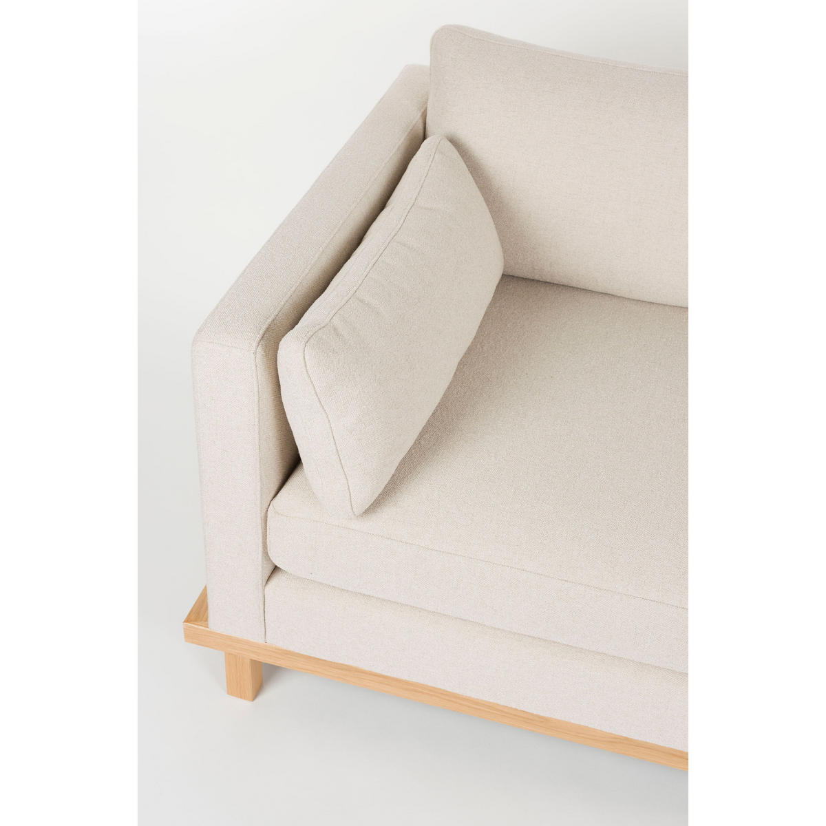 SOFA 3-SITZER Blossom Eiche Sand/ Beige - Beige/Creme, Textil (230/80/101cm) - Zuiver