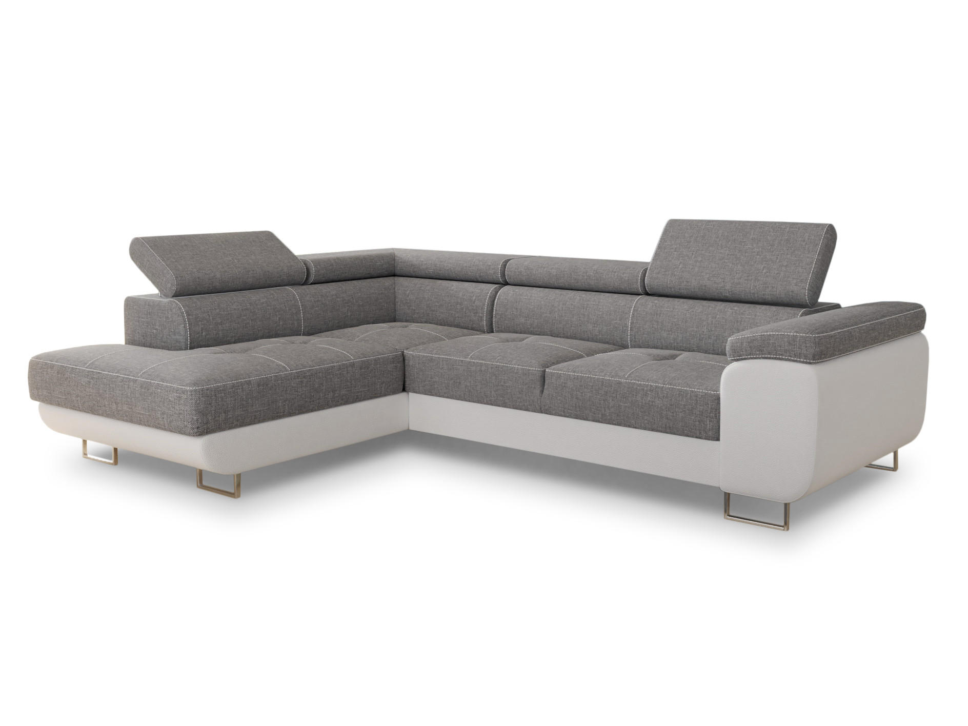 ECKSOFA Caris, Seite: Links - Weiß, Holz/Textil (273/203cm) - Sofnet