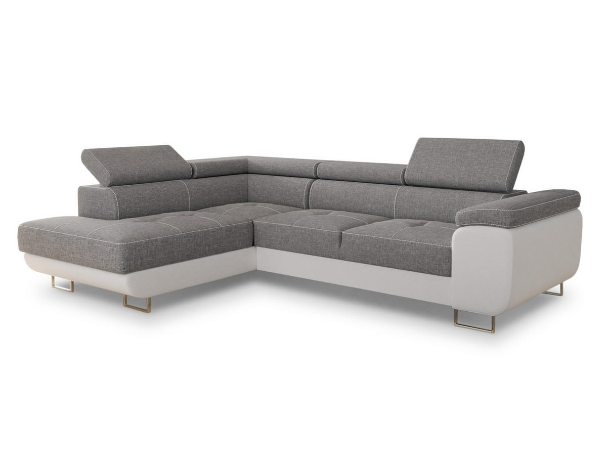 ECKSOFA Caris, Seite: Links - Weiß, Holz/Textil (273/203cm) - Sofnet