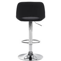 BARHOCKER Campus Samt chrom schwarz - Chromfarben/Schwarz, Textil/Metall (42/107/46cm) - TPFLiving