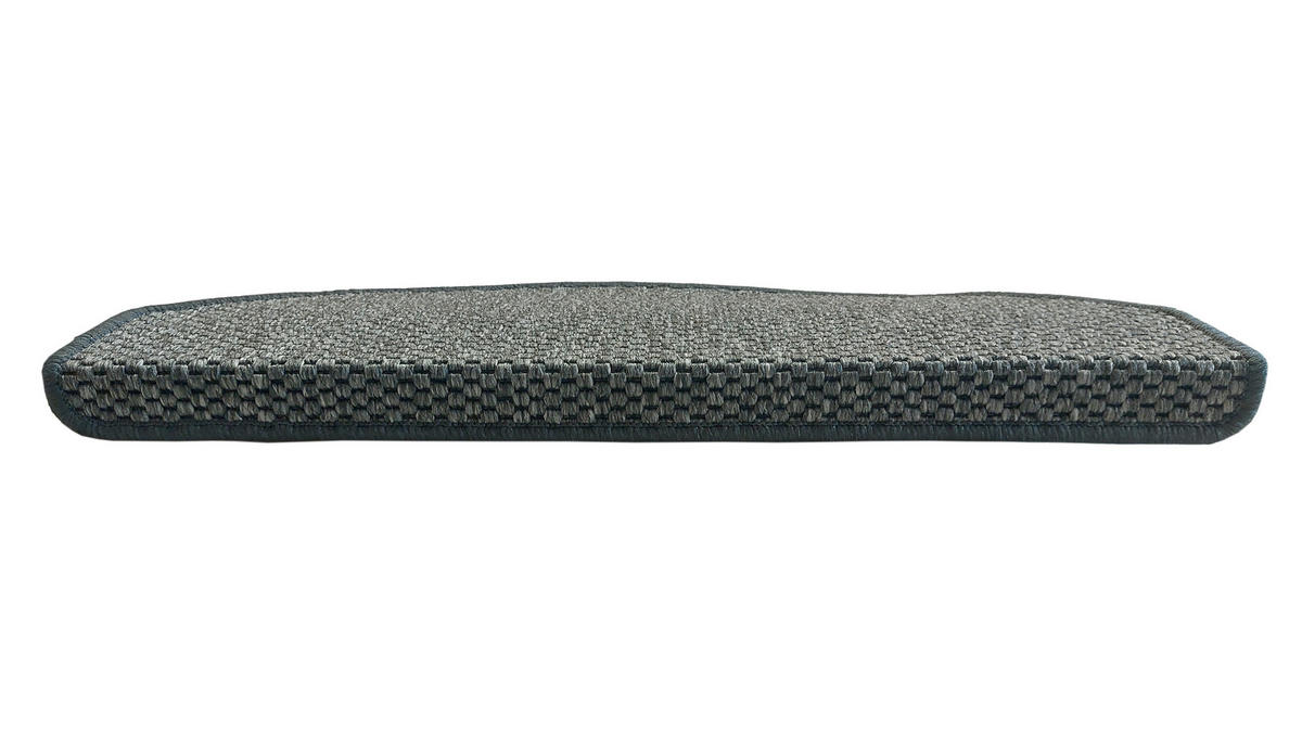 STUFENMATTE Set. 15 Stück "Florenz" Sisal Optik Flachgewebe Anthrazit 24 x 65 cm - Anthrazit, Textil (24/65/4cm) - oKu-Tex