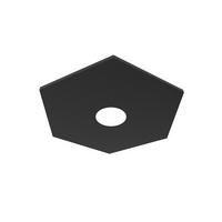 DECKENLEUCHTE - Schwarz Hochglanz, Metall (25/25/4cm) - Lumicom