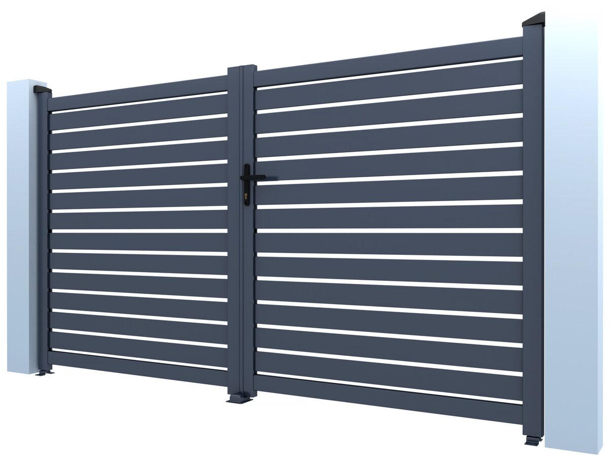 TOR julien Grau - Grau, Metall (300/140/140cm) - Habitat Garten