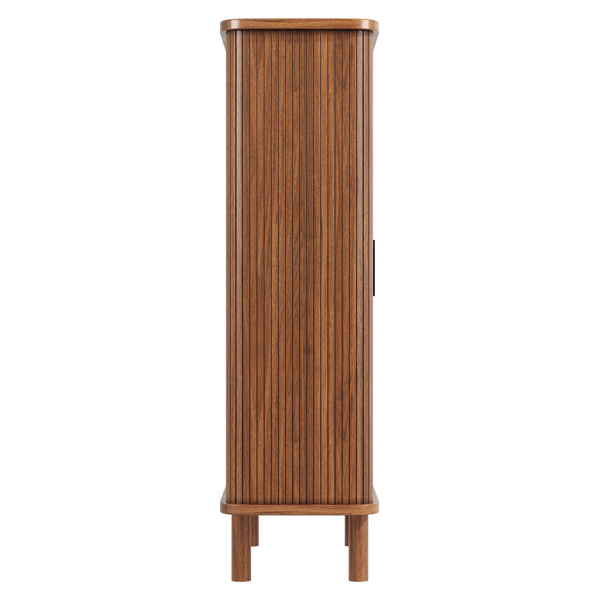 HIGHBOARD DE-38497 110/40/160 cm mit Rollladentür und geriffelter Front Dunkelbraun - Dunkelbraun, Holzwerkstoff (110/160/40cm) - ComfortXL