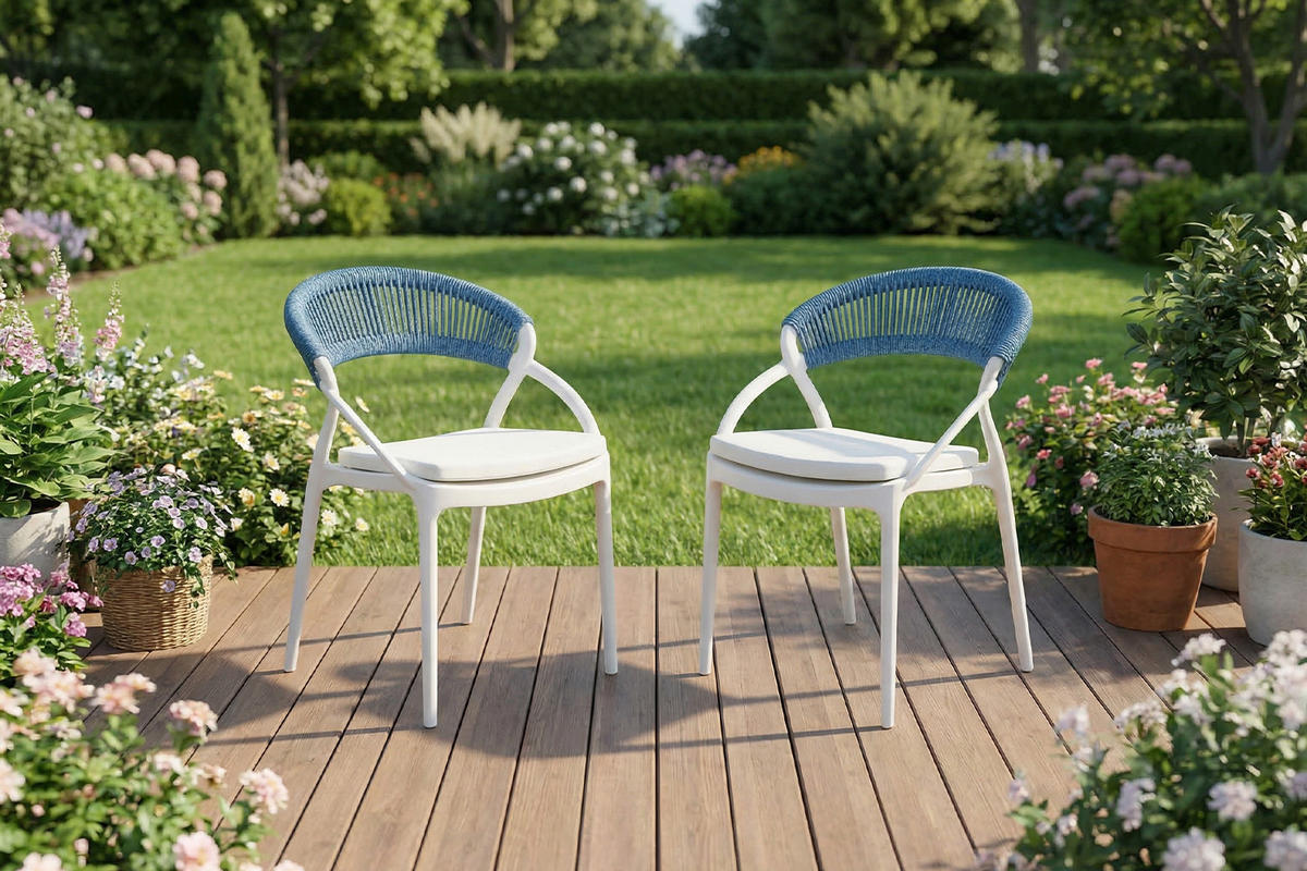 GARTENSTUHL KISO Blau Kunststoff Stapelbar (1er-Set) - Dunkelblau, Kunststoff (54/79/58cm) - KAWOLA