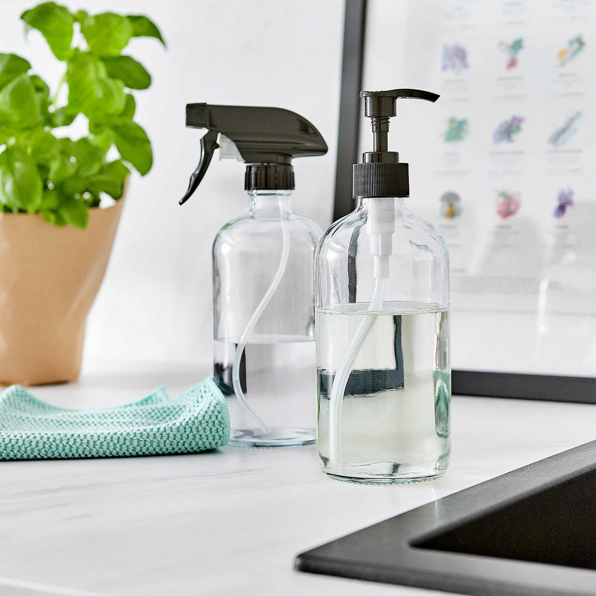 SPRÜHFLASCHE (6er Set) Eco - Transparent, Kunststoff (7/21/7cm) - Butlers