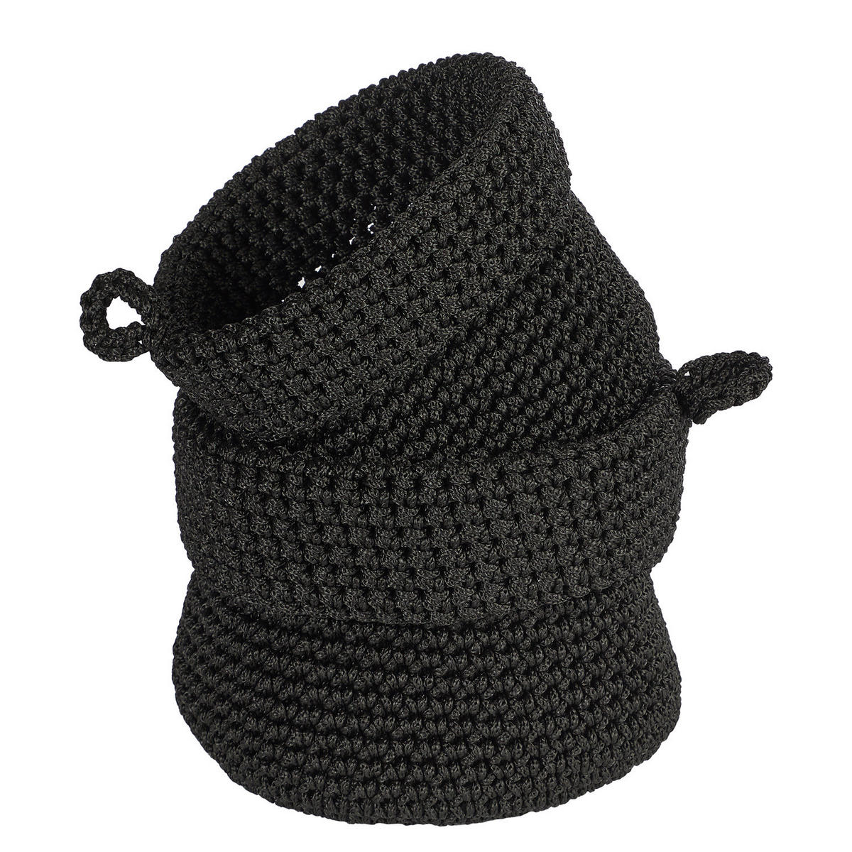 AUFBEWAHRUNGSKORB (2-tlg.) Store It - Schwarz, Kunststoff (21/21/19cm) - Butlers