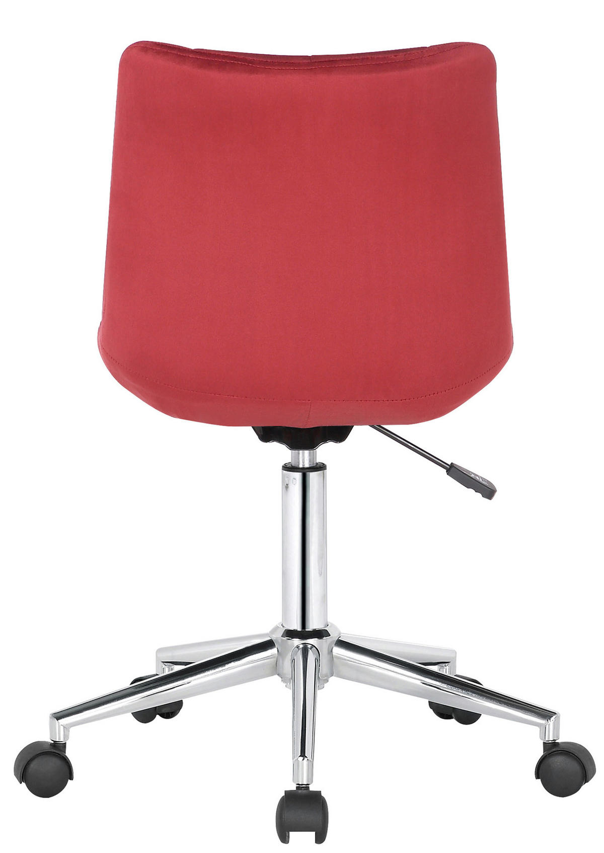 DREHSTUHL Samt rot - Chromfarben/Rot, Textil/Metall (46/81/62cm) - CLP