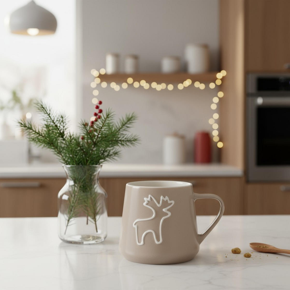 BECHER Sublim 340 ml 10/10/9 cm - Grau, Keramik (10/9/10cm) - Boltze Home