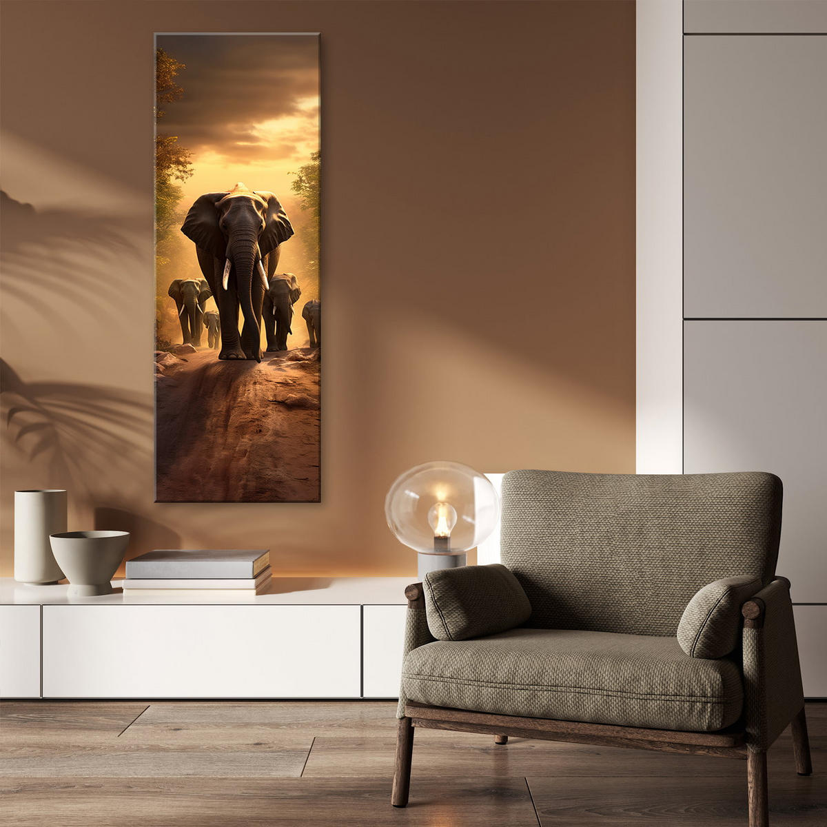 KUNSTDRUCK Braun 30/90 cm - Braun, Textil (30/90cm) - KUNSTLOFT
