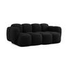 2-SITZER SOFA Chenille Stoff Schwarz - Schwarz, Holzwerkstoff/Kunststoff (210/72/115cm) - Makamii