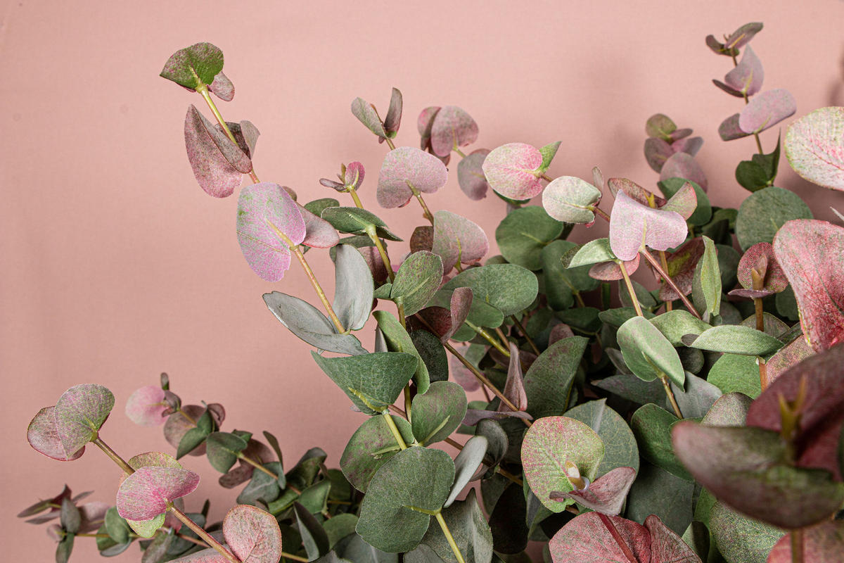 KUNSTBLATT Leaves Rosa 64/28/101cm - Pink, Kunststoff (28/101/64cm) - PTMD Collection