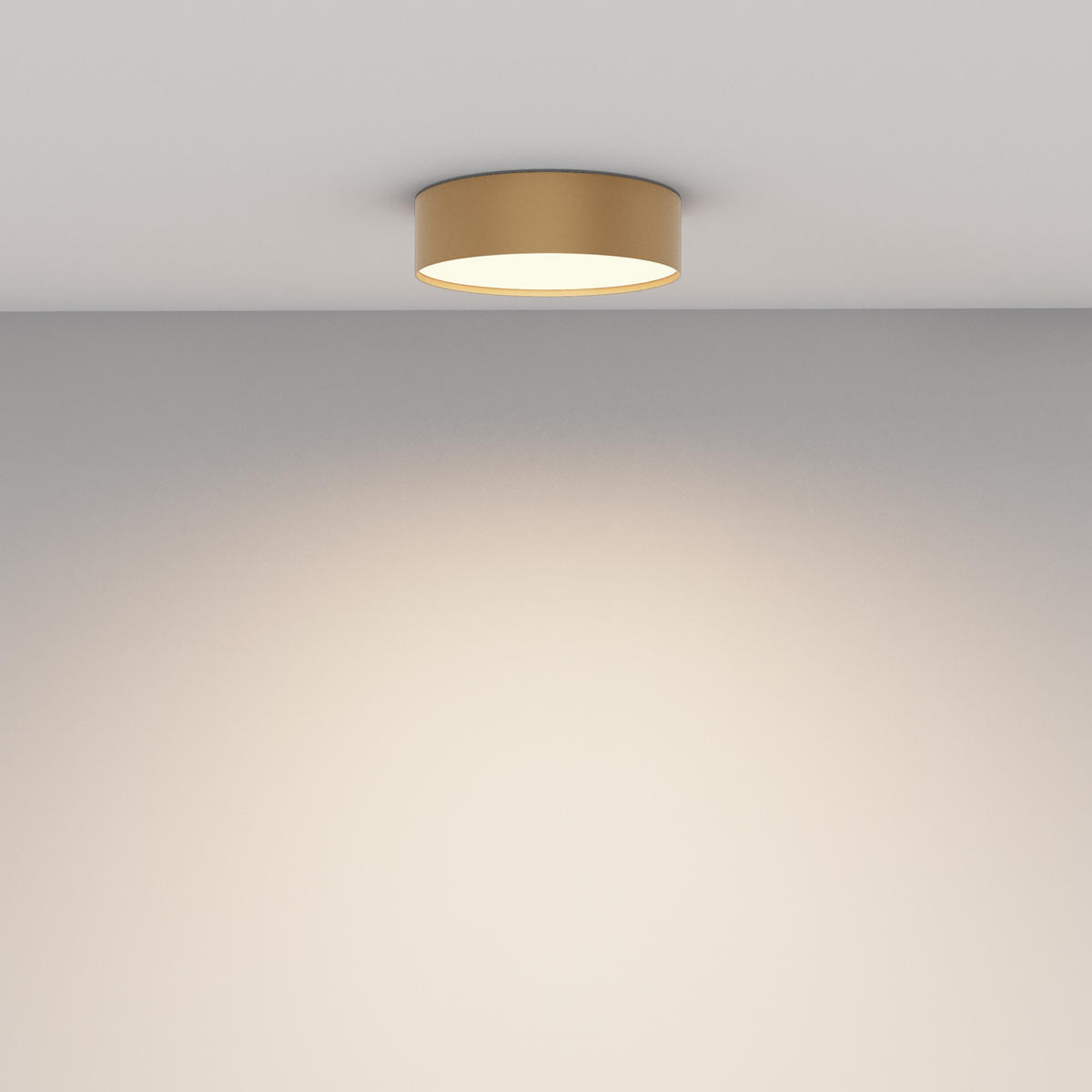 DECKENLEUCHTE Zon - Gold - 22/22/6 cm - Goldfarben, Kunststoff (22/22/6cm) - Maytoni