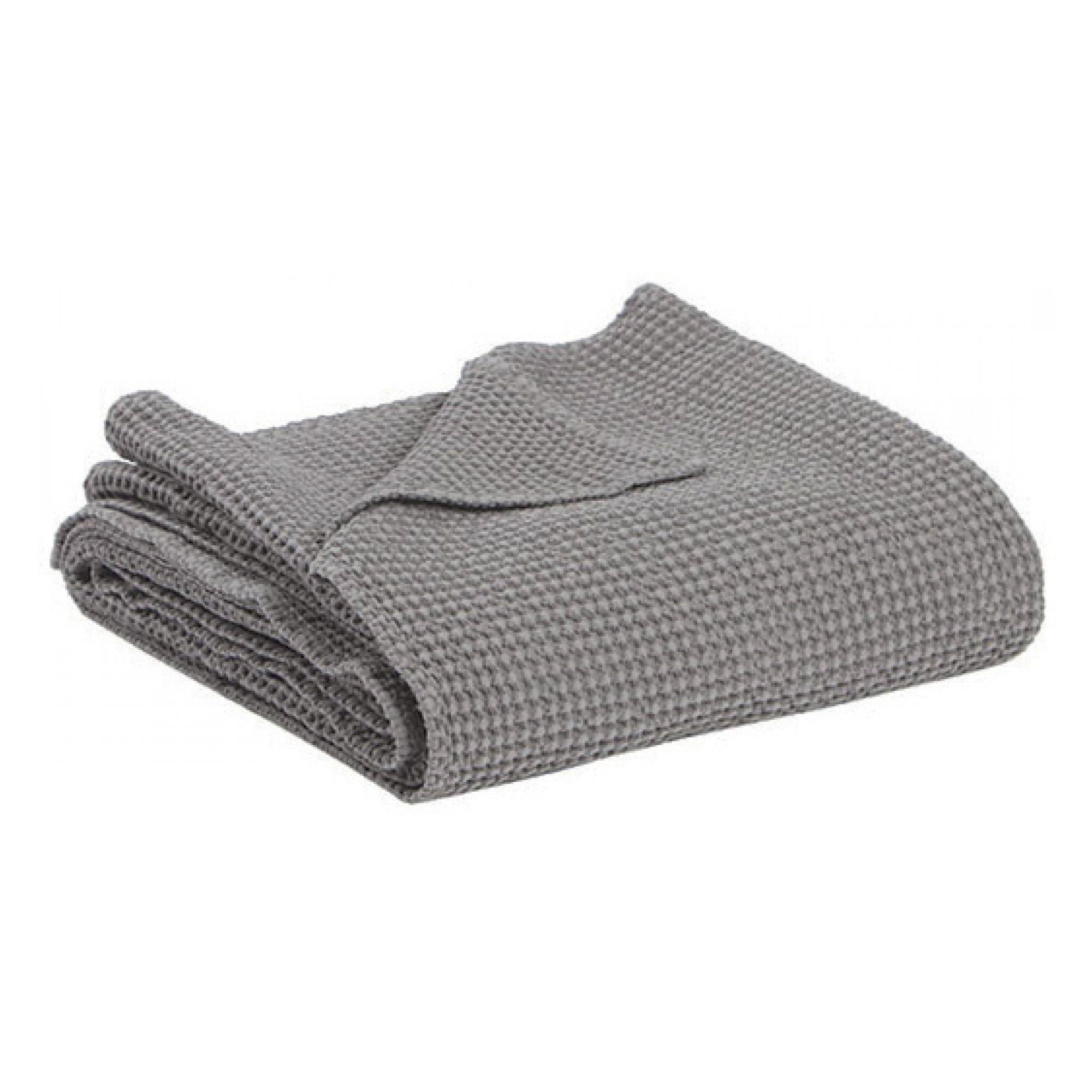 RECYCELTE TAGESDECKE Maia gewittergrau 240 x 260 cm - Grau, Textil (240/260cm) - Vivaraise