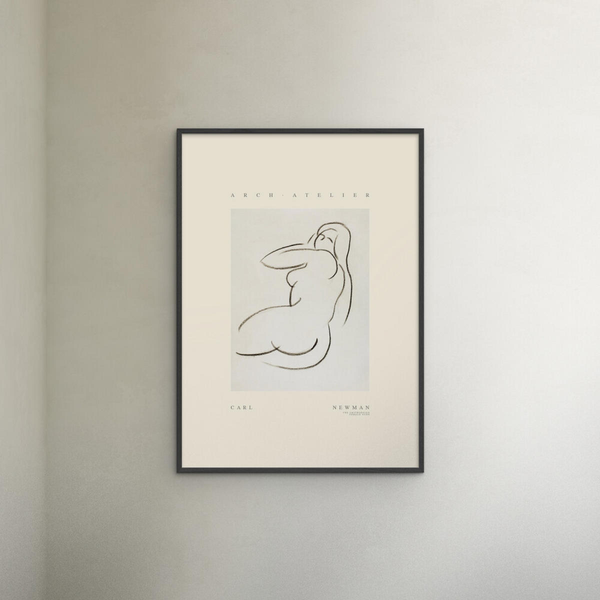 POSTER mit Rahmen Arch Atelier - Carl Newman 01 - Schwarz/Naturfarben, Holz/Papier (50/70cm) - Poster&Frame