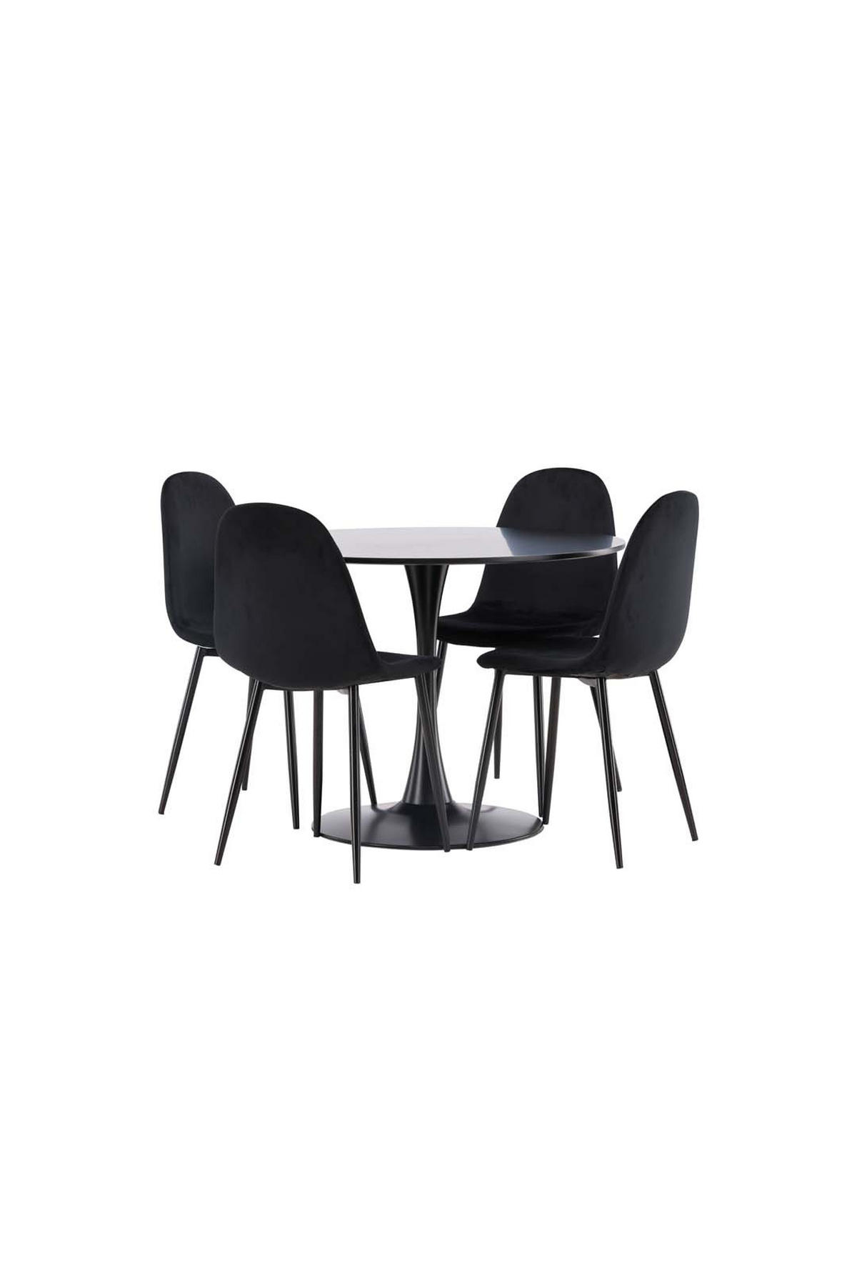 TISCHGRUPPE Schwarz - Schwarz, Holzwerkstoff (100/74/100cm) - ebuy24