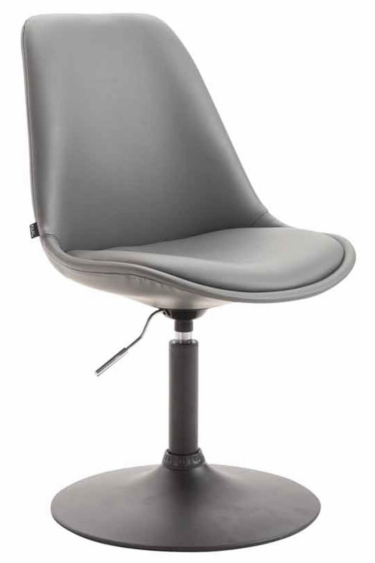 DREHSTUHL 4er Set Lederlook grau - Schwarz/Grau, Textil/Metall (48/76/57cm) - CLP