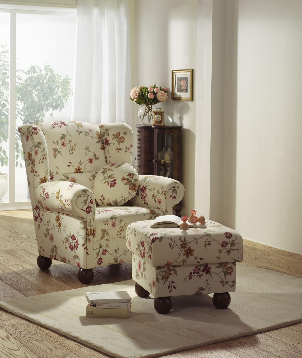 HOCKER Kasha Bezug Flachgewebe Buche nussbaum dunkel / weiß - Wengefarben/Naturfarben, Kunststoff (54/48/54cm) - 58aufmkessel