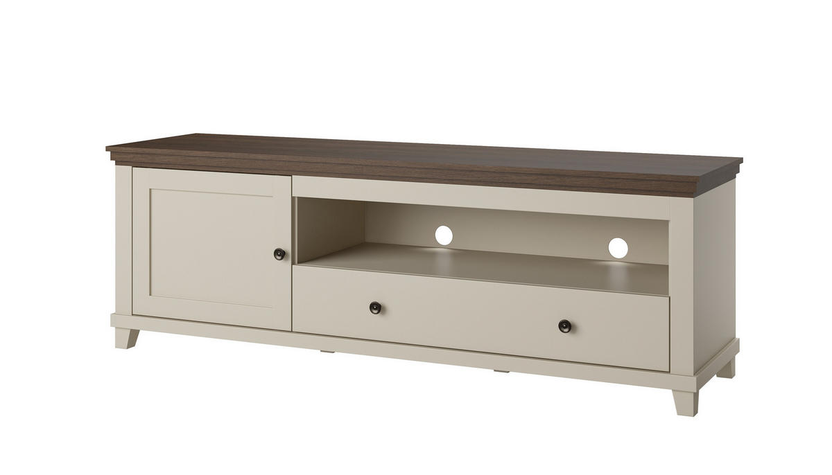 LOWBOARD EVANDRO 181/61/49 cm, Beige - Beige, Holzwerkstoff (181/61/49cm) - MASSENO