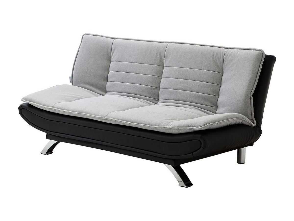 SCHLAFSOFA - 3 Personen - stoff - schwarz, grau Demido - Schwarz, Textil (176/84/86cm) - Vente-Unique