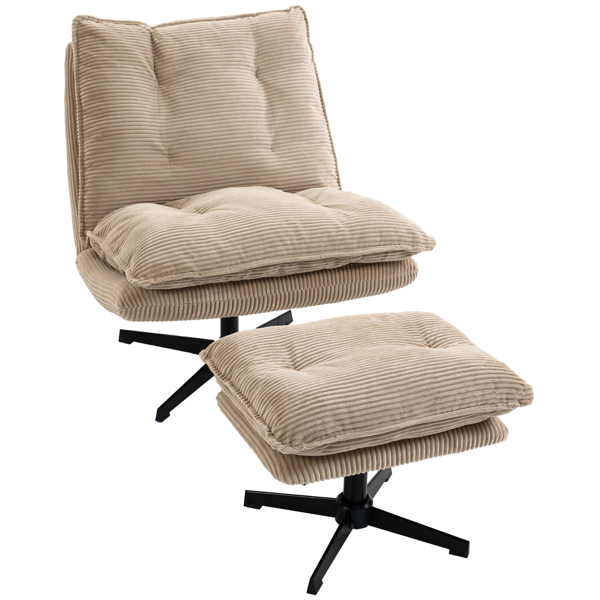 Homcom Sessel Beige 74x89x82 cm