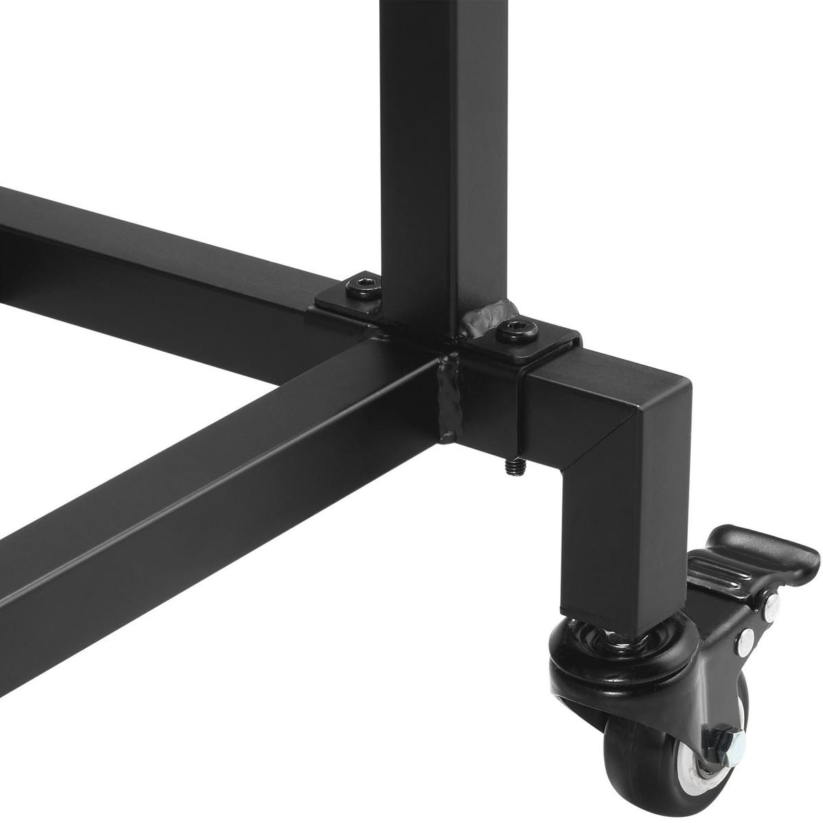 KLEIDERSTÄNDER Leo 150x62x160cm Metall Schwarz Kleiderstange - Schwarz, Metall (150/160/62cm) - DELUKE