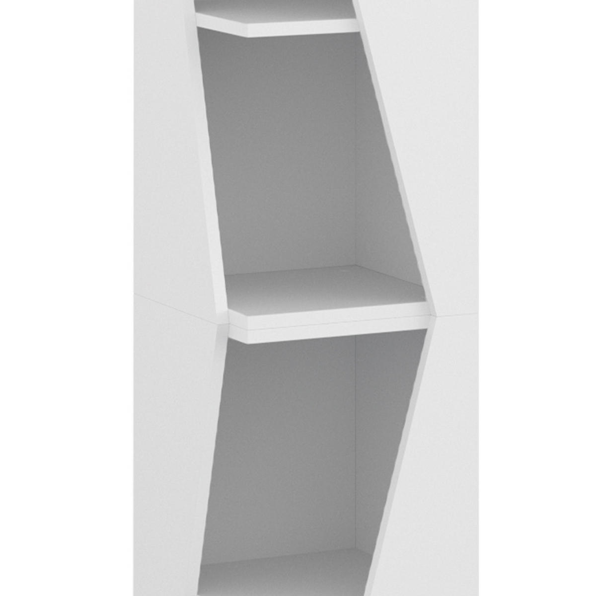 BADSCHRANK Benno Weiß 31.6 x 70.5 cm mit 3 Ablagen - Weiß, Holzwerkstoff (31.6/70.5/31.6cm) - Vicco