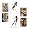 POSTER Set Mit 6 Weibliche Körpertugend Abstrakt Größe A3 & A4 Rahmenlos - Klar, Papier (29.7/1cm) - Nacnic