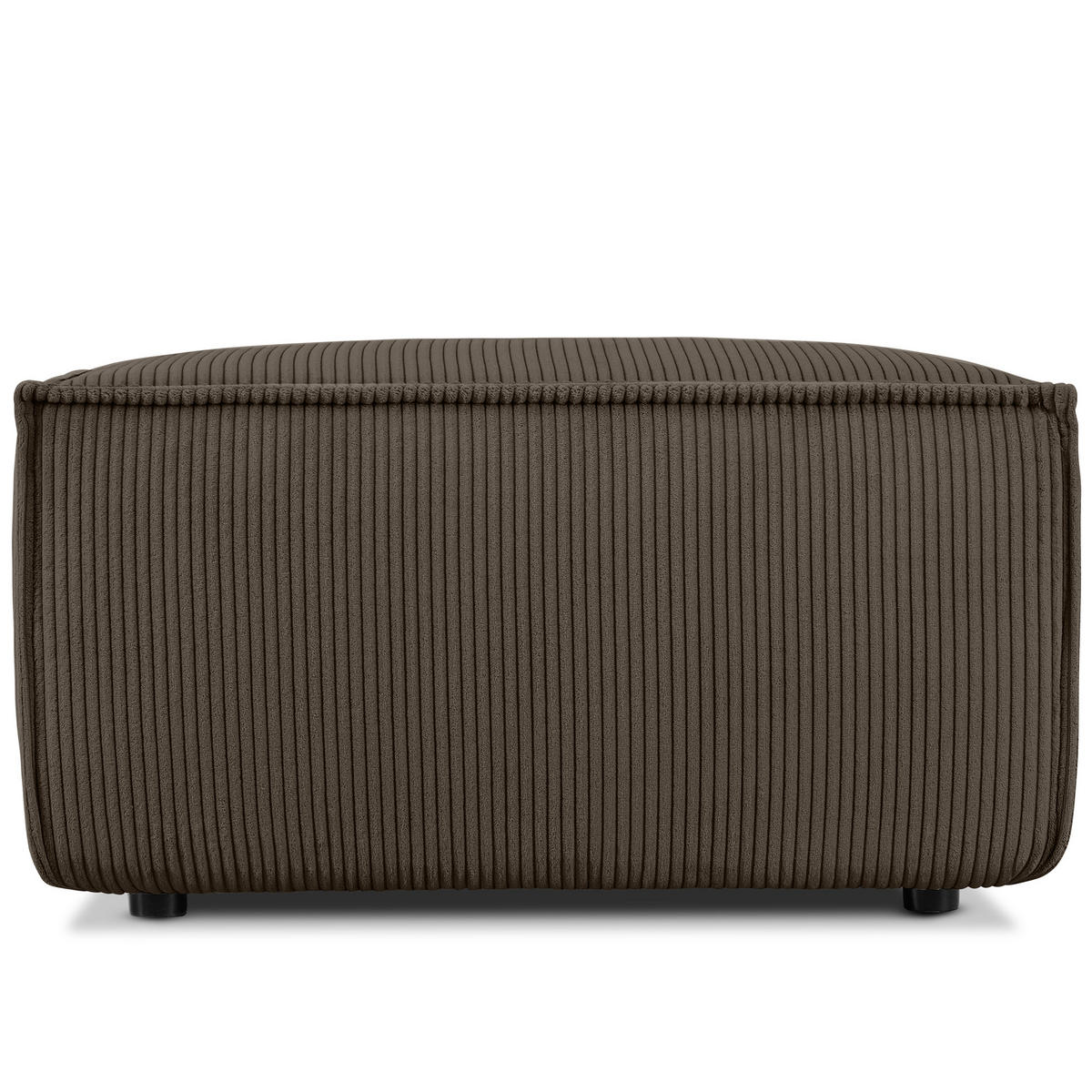 SITZPOUF NAPI gefederte Sitzfläche, braun - Schwarz/Braun, Textil (83/45/83cm) - KONSIMO®