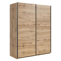 SCHWEBETÜRENSCHRANK Tetrix Eiche Wotan 153,5 / 60 / 195,5cm - Eiche Wotan, Holz/Holzwerkstoff (153.5/195.5/60cm) - Feldmann-Wohnen
