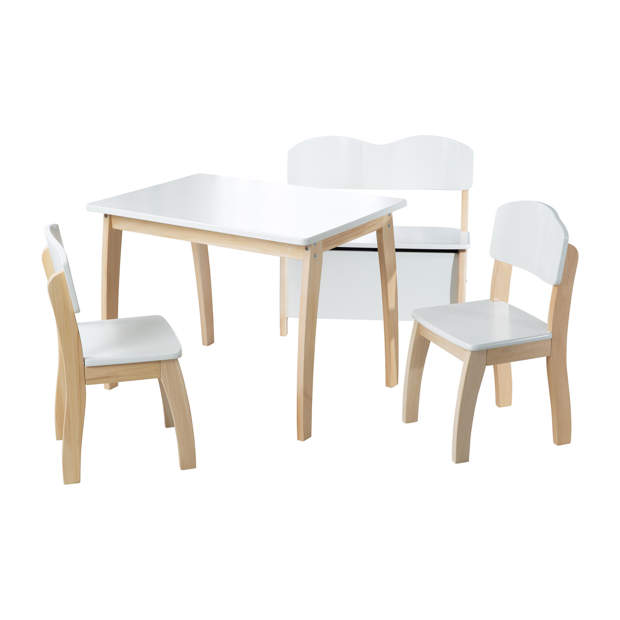 KINDERSTUHL - Naturfarben/Weiß, Holzwerkstoff (32.5/61/32.5cm) - Roba