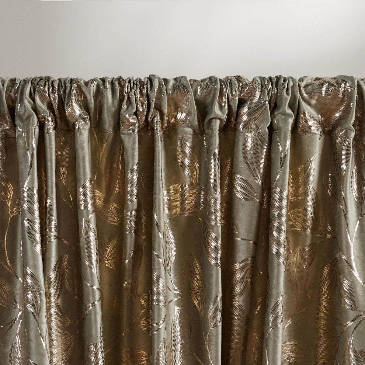 VORHANG Blomstela - Hellgrün, Textil (140/1/250cm) - home&you
