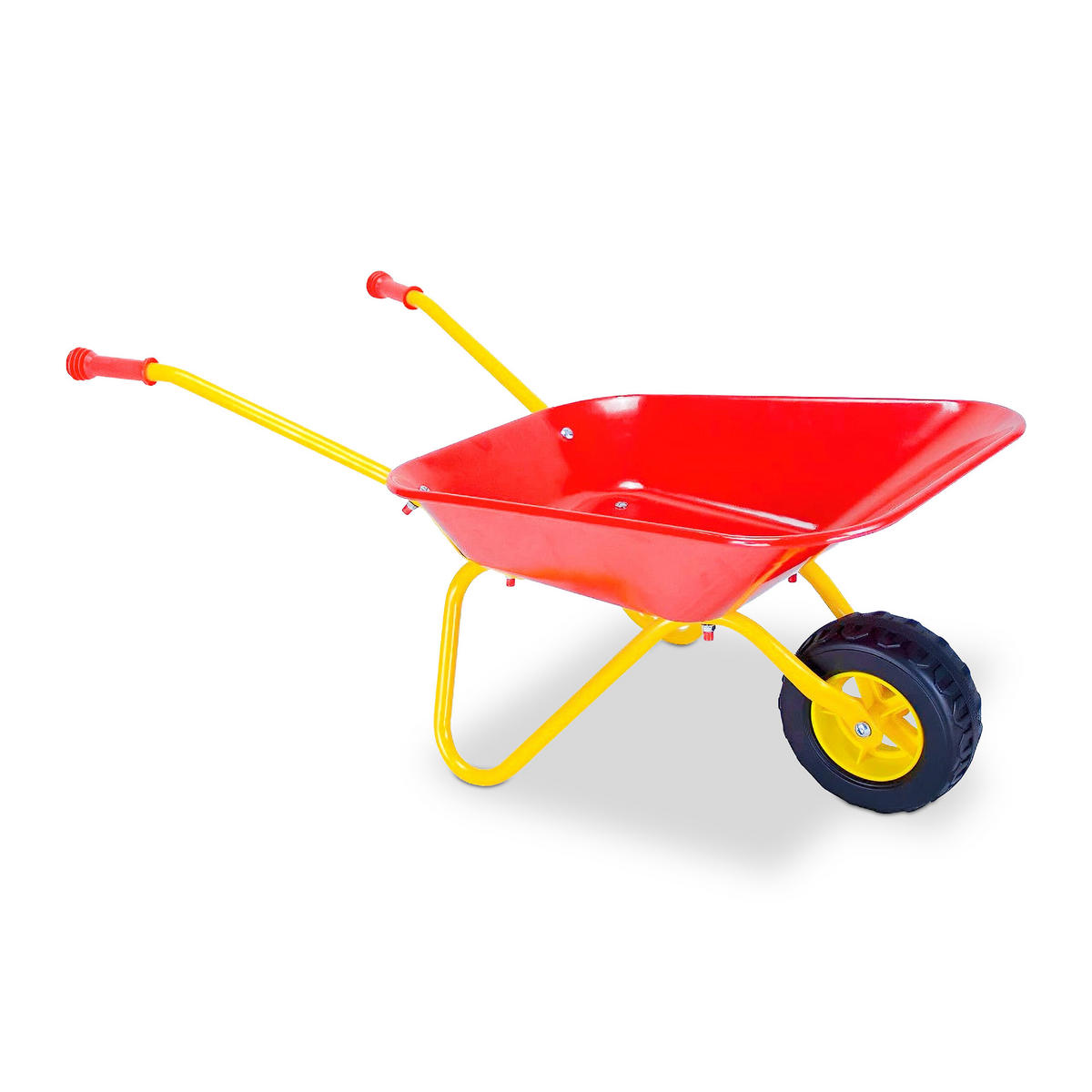 KINDER-SCHUBKARRE - Rot, Kunststoff/Metall (74/43/36cm) - Relaxdays