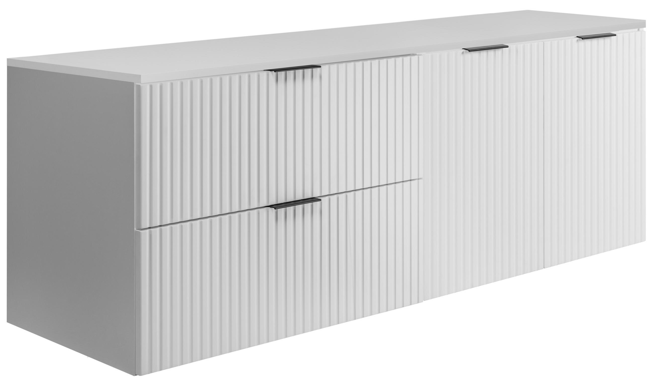 3XE Living Badezimmer-Set, Weiß 160x57x46 cm