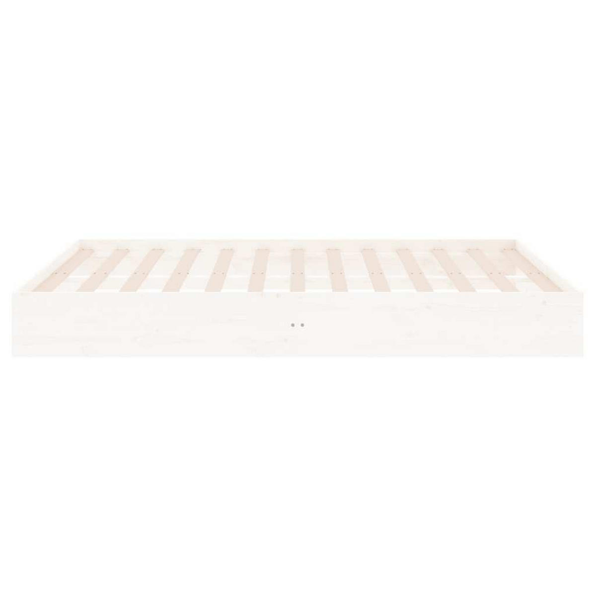 MASSIVHOLZBETT Weiss 120/200 Cm - Weiß, Naturmaterialien (120/200cm) - vidaXL
