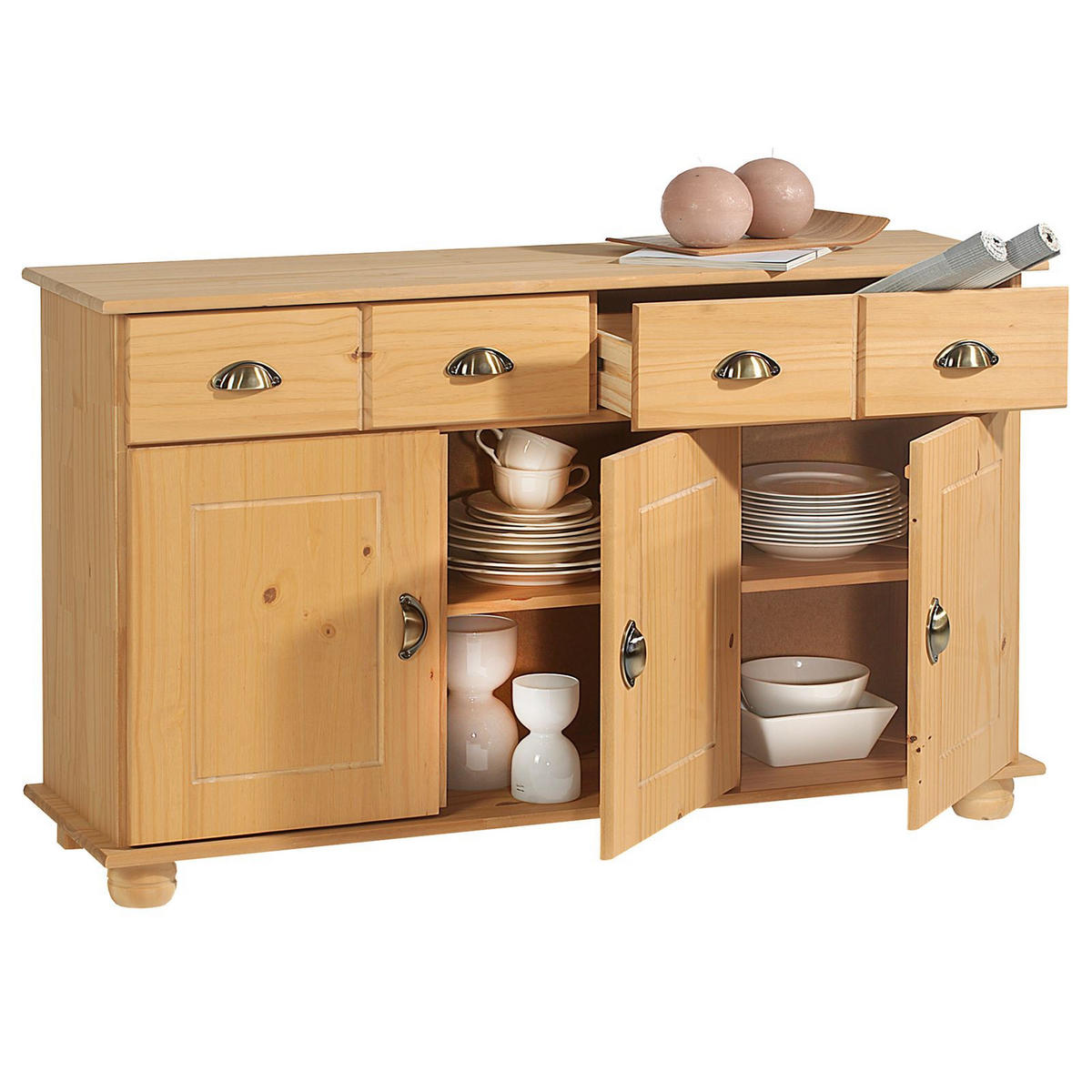 SIDEBOARD COLMAR - Kieferfarben, Holz (116/74/35cm) - IDIMEX