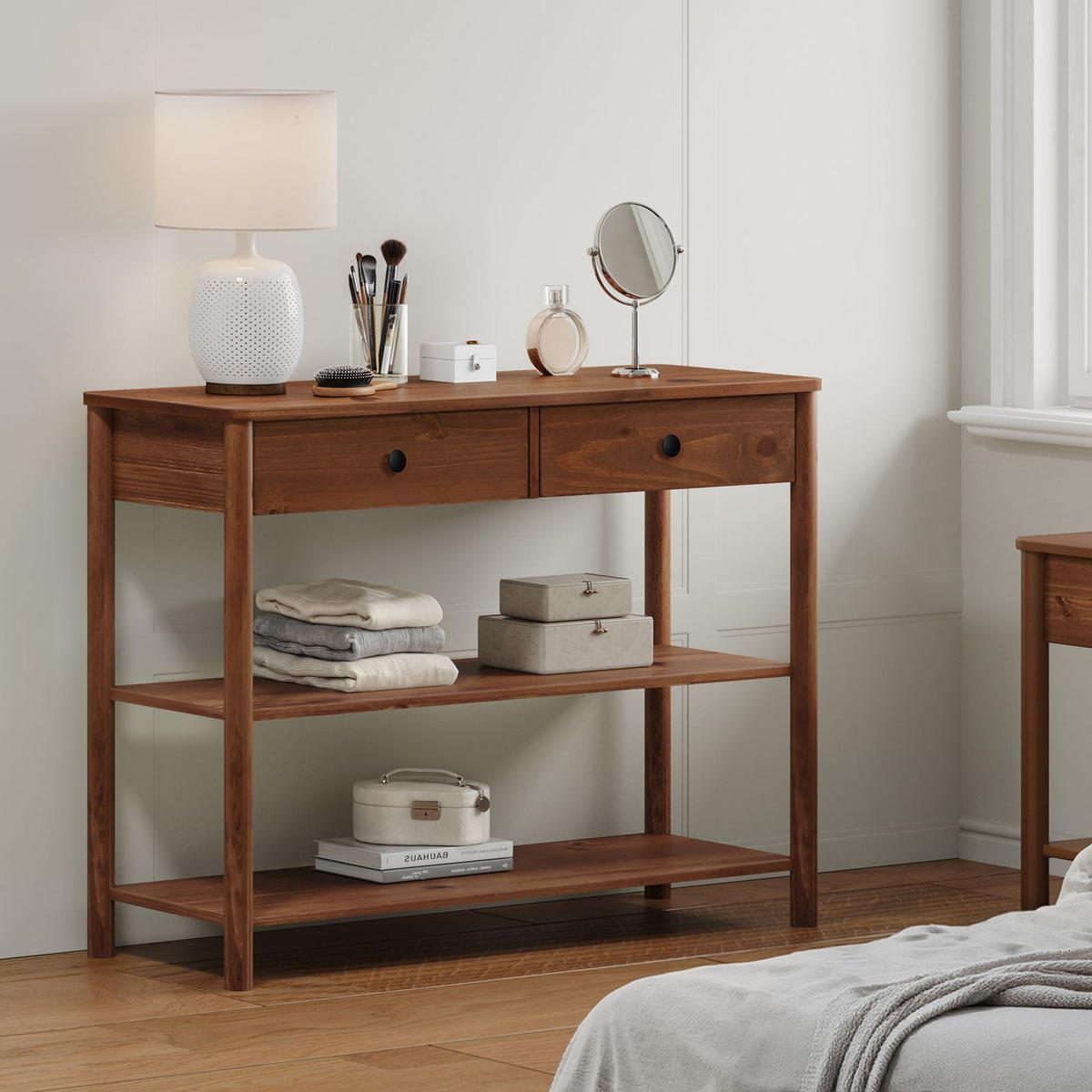 KONSOLENTISCH APOANA Kastanie - Kastanienfarben, Holz (36/110/78cm) - IDIMEX