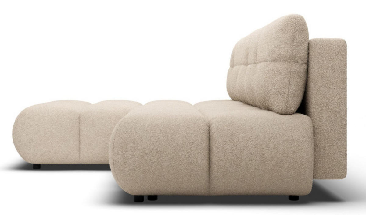 ECKSOFA Beige MILA Ausziehbar Ohne Armlehnen Links - Beige, Textil (230/177cm) - Sepro Meble