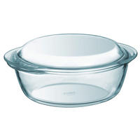 AUFLAUFFORM - mit Deckel - Essentials - - ø 20 cm / 2.1 Liter - Transparent, Glas (20cm)