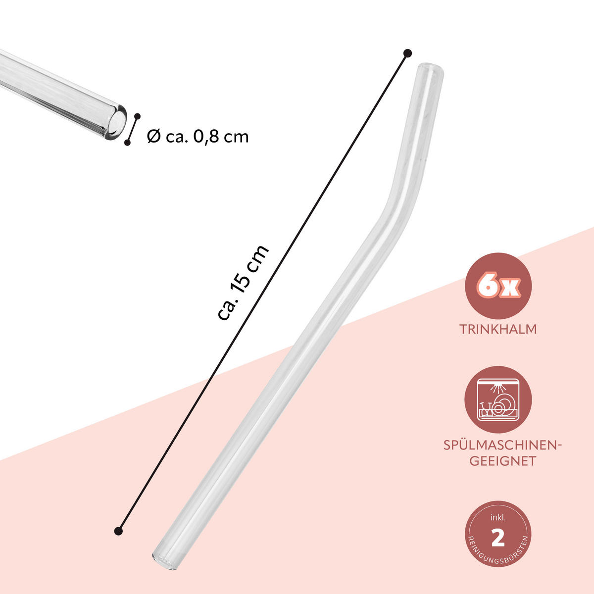 GLAS-TRINKHALME, transparent - Transparent, Glas (0.8/15cm) - bremermann