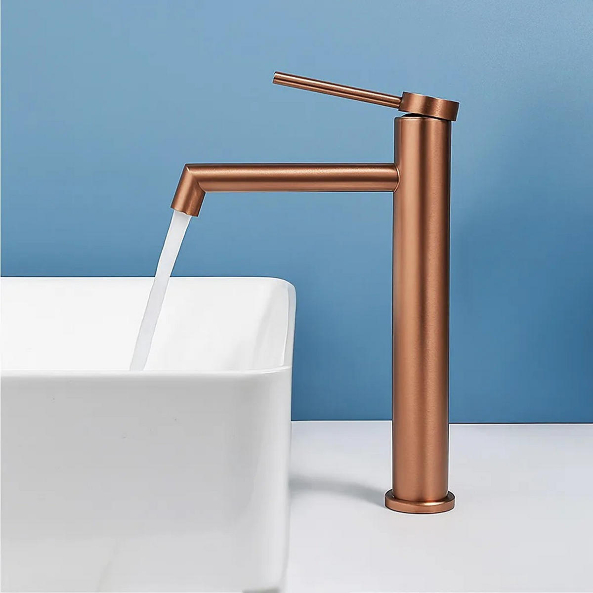 WASCHBECKENARMATUR Rea Foss Brush Copper High - Kupferfarben, Metall (4/19/29.5cm) - REA